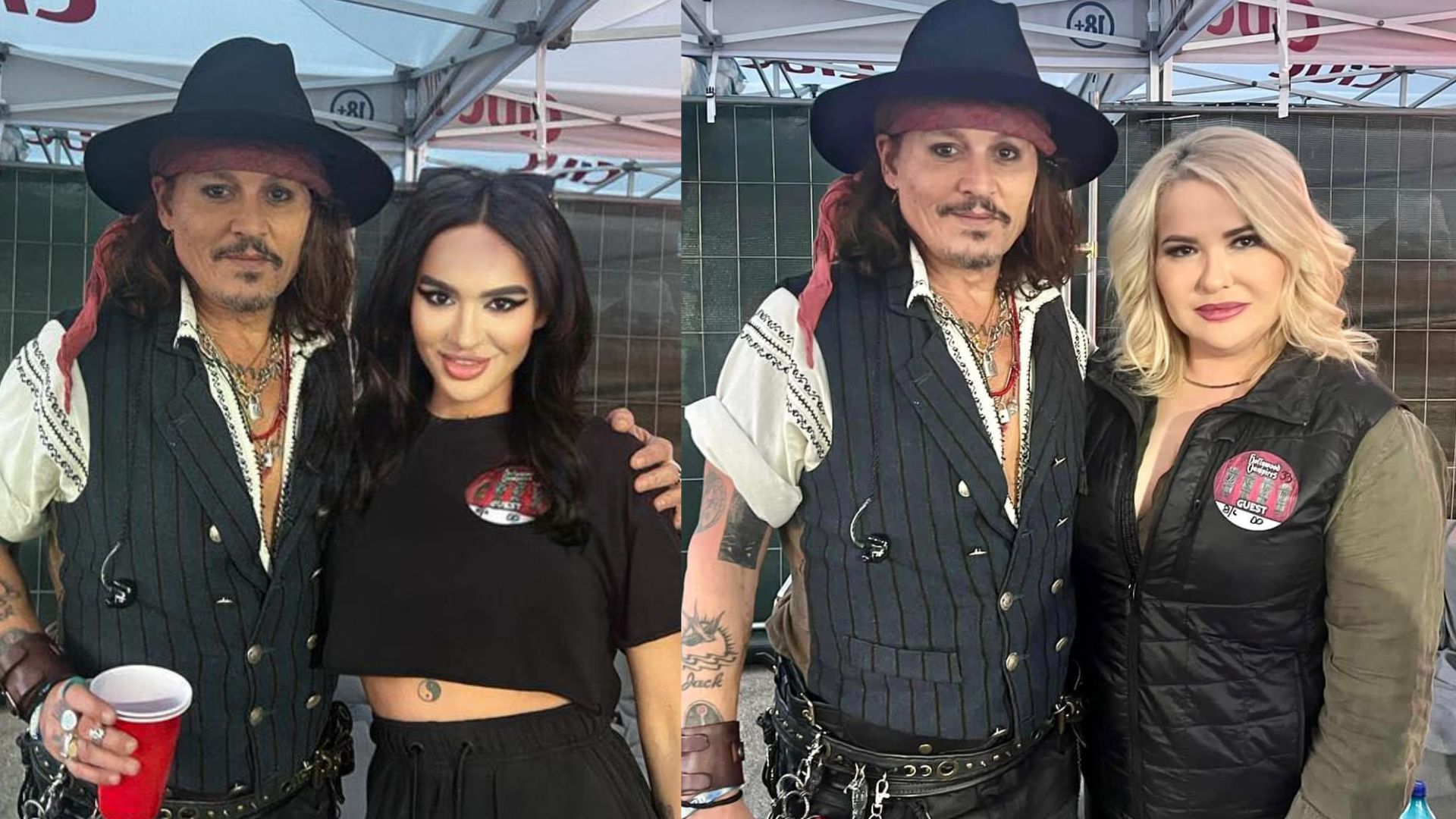Margherita de la Clejani s-a fotografiat cu Johnny Depp la concertul