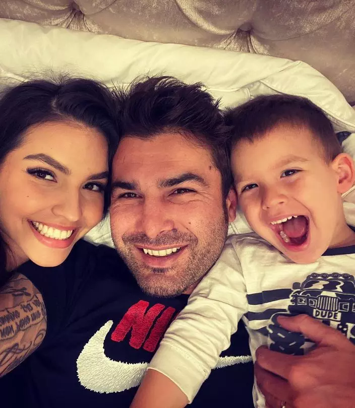 Adrian Mutu cu fiul său Tiago
