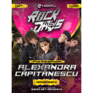 Alexandra Căpitănescu, direct de pe scena Eurovision pe scena ROCK DAYS la NIBIRU