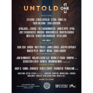 UNTOLD anunță programul pe zile: află când vor urca pe scena festivalului headlinerii Sting, Zara Larsson, Lewis Capaldi, Swae Lee, Flo-Rida, Martin Garrix, Kygo, The Chainsmokers și alții