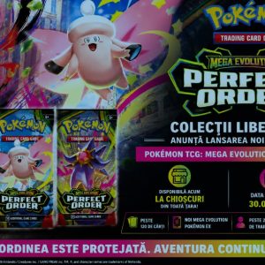 Colecții Libertatea aduce la chioșcuri noua expansiune Pokémon TCG: Mega Evolution – Perfect Order