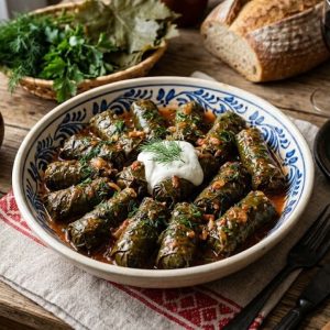 Rețeta de sarmale de vară în foi de viță, ușoare și delicioase. Ingredientul proaspăt care le transformă complet gustul