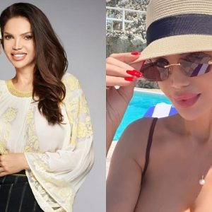 Cum arată Cristina Spătar în costum de baie la 54 de ani. S-a fotografiat la marginea piscinei, în Capri, de ziua ei