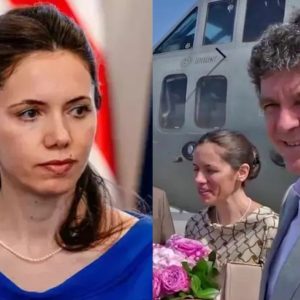 Mirabela Grădinaru, apariție elegantă la vizita oficială din Polonia. Partenera lui Nicușor Dan ales un top din mătase cu imprimeu discret, pantaloni nude și un șirag fin de perle