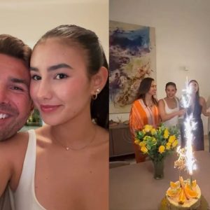 Consuelo, fosta parteneră a lui Adrian Mutu, față în față cu actuala soție, Sandra Mutu! Imagini de  la ziua Adrianei, fiica cea mică a Briliantului: „La mulți ani, amor!”
