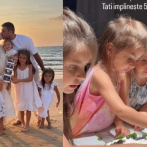 Cosmin Curticăpean a împlinit 50 de ani și a primit o surpriză adorabilă de la Laura Cosoi și fetițele lor: „Tu ești lumea noastră toată”