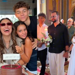Andra, zi de naștere spectaculoasă, la 40 de ani. Ea și Cătălin Măruță și-au reînnoit jurămintele după 18 ani de căsătorie, la biserică, alături de copii / Petrecerea de după a fost ca o nuntă