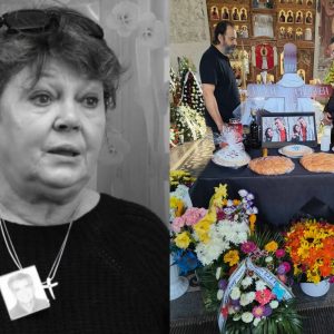 Anca Pandrea, înmormântată lângă Iurie Darie. Imagini dureroase de la ceremonia funerară: tabloul cu fotografia lor și coroanele pline de mesaje de rămas-bun au adus lacrimi pe chipurile celor prezenți