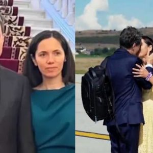Nicușor Dan a sărutat-o pe Mirabela Grădinaru pe aeroport, înainte de zborul spre New York. Președintele a postat imaginile pe TikTok / E prima oară când apar așa, în public