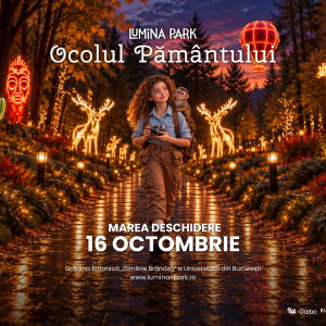 Cel mai mare parc de lumini din țară se deschide pe 16 octombrie în București, la Grădina Botanică.