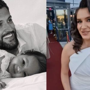 Cezar Ouatu și-a botezat fiica la două luni, iar la eveniment a avut prima apariție publică alături de Teodora, mama fetiței sale! Un cunoscut compozitor și soția sa, prezenți la petrecere