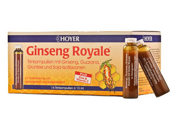 Fiole cu ginseng si laptisor de matca pentru concentrare Hoyer