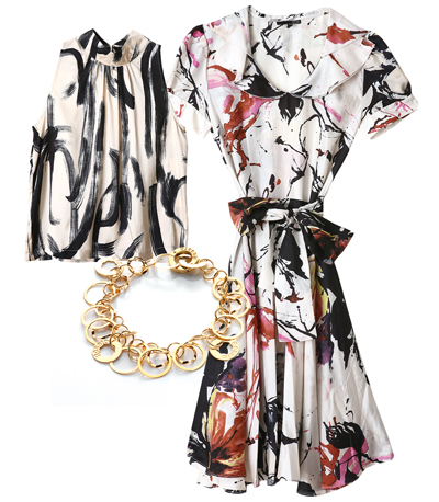 bluza Sinequanone, bratara Rosato, rochie Ipekyol